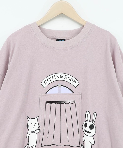 ScoLar Parity(スカラーパリティ)の「362132:試着室の秘密 お着替え中クマ柄Tシャツ(Tシャツ/カットソー・レディース・チャコールグレー/オフホワイト/パープル・M)」の15枚目の写真