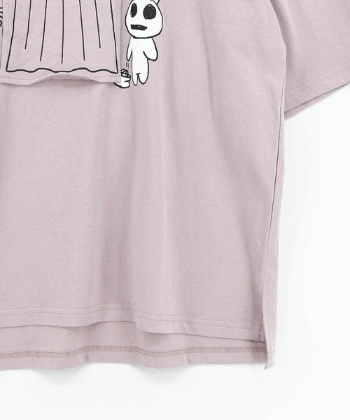 ScoLar Parity(スカラーパリティ)の「362132:試着室の秘密 お着替え中クマ柄Tシャツ(Tシャツ/カットソー・レディース・チャコールグレー/オフホワイト/パープル・M)」の17枚目の写真