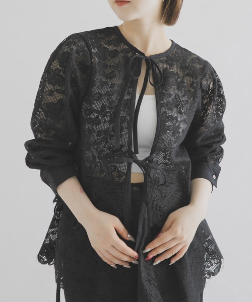 THE GOODLAND MARKET(ザグッドランドマーケット)の「cwtch ORGANIC COTTON 2WAY BLOUSE(シャツ/ブラウス・レディース・ブラック/ホワイト・FREE)」の1枚目の写真