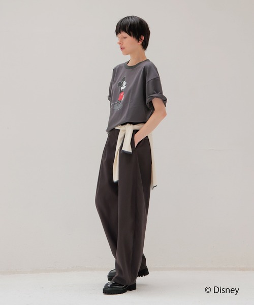DRESSLAVE（ドレスレイブ）の「【限定】MICKY HAND SIGN TEE(ミッキーマウス ハンドサインTシャツ)（Tシャツ/カットソー・レディース・ホワイト/チャコールグレー・38）」の8枚目の写真