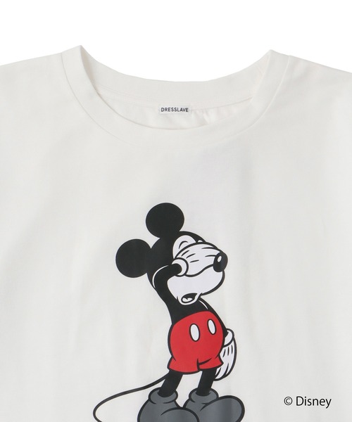 DRESSLAVE（ドレスレイブ）の「【限定】MICKY HAND SIGN TEE(ミッキーマウス ハンドサインTシャツ)（Tシャツ/カットソー・レディース・ホワイト/チャコールグレー・38）」の10枚目の写真