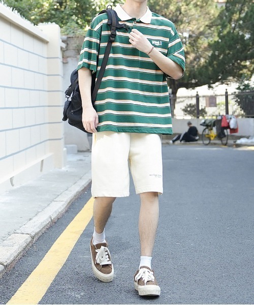 DOUBLE STEAL(ダブルスティール)の「DSマルチボーダーポロTEE(ポロシャツ・メンズ・レッド/ホワイト/グリーン・LARGE/MEDIUM/X-LARGE)」の9枚目の写真