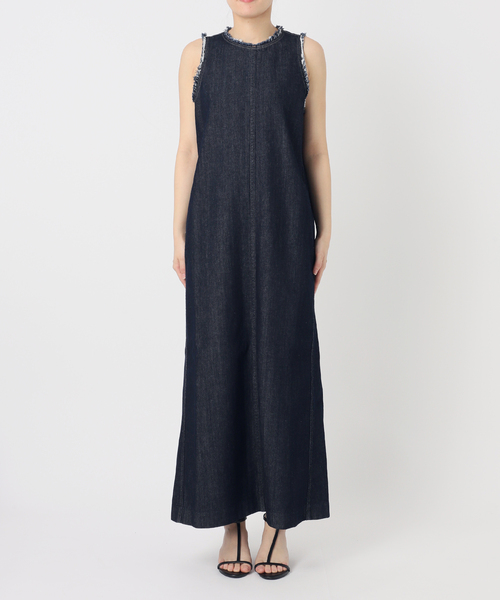 B.C STOCK(ベーセーストック)の「ウォッシャブル / DU JOUR / デュ ジュール JEAN TANK DRESS(ワンピース・レディース・ブラックミックス/ネイビー・FREE)」の20枚目の写真