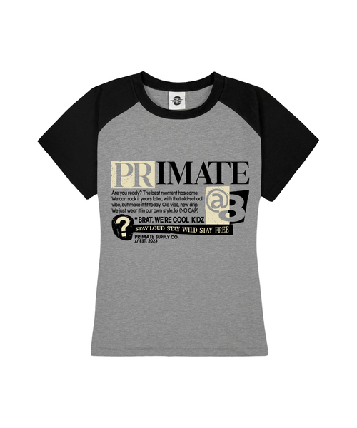 PRIMATE（プライメイト）の「PROBLEM レディース スリムフィットラグラン半袖Tシャツ 5 COLORS（Tシャツ/カットソー・レディース・ブラック/ワイン/ネイビー/グリーン/ミックスグレー・FREE）」の2枚目の写真