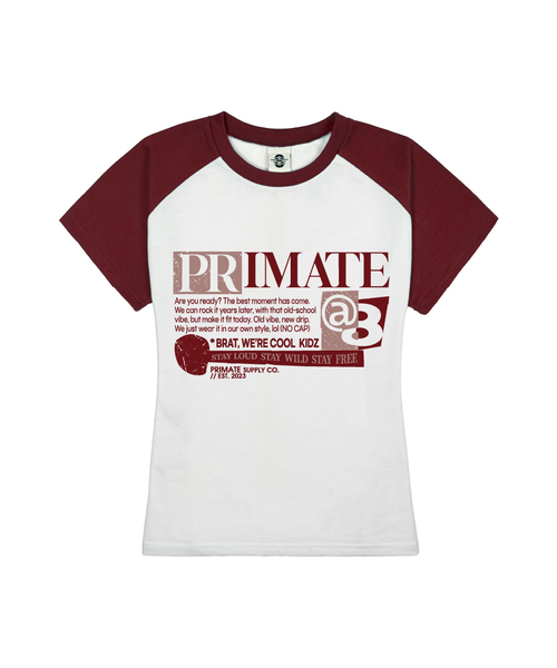 PRIMATE（プライメイト）の「PROBLEM レディース スリムフィットラグラン半袖Tシャツ 5 COLORS（Tシャツ/カットソー・レディース・ブラック/ワイン/ネイビー/グリーン/ミックスグレー・FREE）」の5枚目の写真