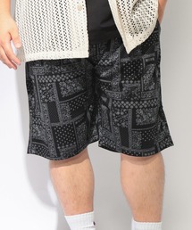 ショートパンツ 短パン メンズ ハーフパンツ 大きいサイズ ハニカムメッシュ 総柄 ストレッチ ショーツ アウトド アスポーツ B&T CLUB ビーアンドティークラブ