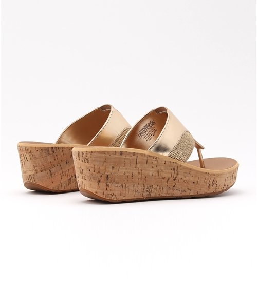 ROCKPORT（ロックポート）の「ウィークエンド カジュアルス ラネア ゴア トング(WEEKEND CASUALS LANEA GORE THONG)（サンダル・レディース・ゴールド×ブラウン・22.0cm/24.0cm/22.5cm/23.0cm/23.5cm/24.5cm/25.0cm）」の6枚目の写真