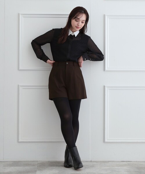 DRESSTERIOR(ドレステリア)の「【セットアップ可/温度調節】コンフォータブルショートパンツ(その他パンツ・レディース・ブラウン系その他・36/38)」の7枚目の写真