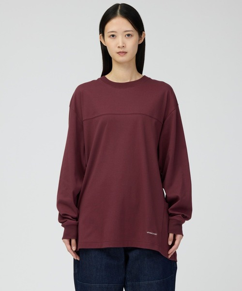 Snow Peak(スノーピーク)の「Snow Peak / Stain Repellent L/S Pullover 防汚長袖Tシャツ プルオーバー(Tシャツ/カットソー・メンズ・ブラック/オフホワイト・S/L/M)」の8枚目の写真