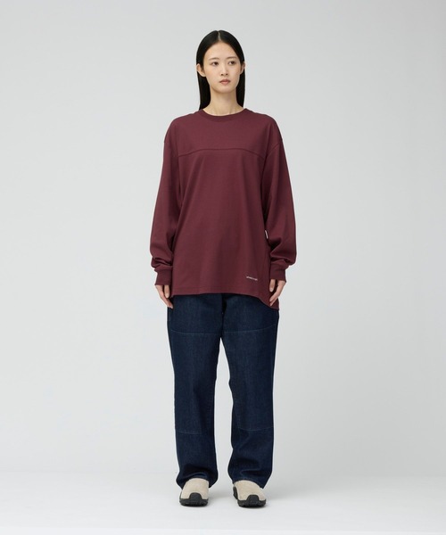 Snow Peak(スノーピーク)の「Snow Peak / Stain Repellent L/S Pullover 防汚長袖Tシャツ プルオーバー(Tシャツ/カットソー・メンズ・ブラック/オフホワイト・S/L/M)」の5枚目の写真