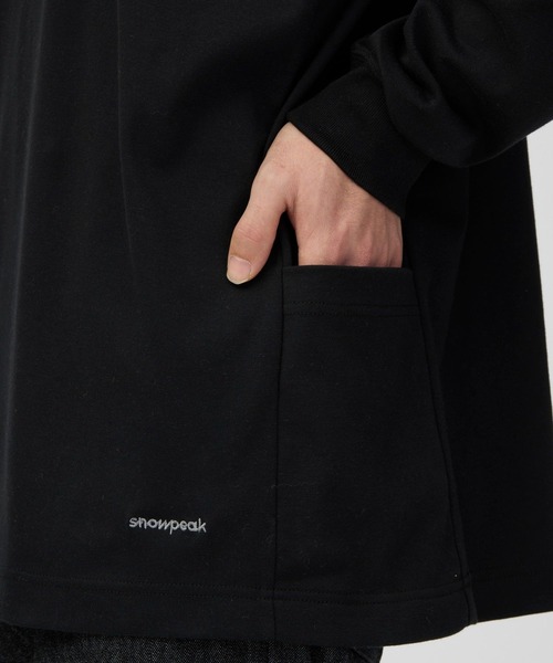 Snow Peak(スノーピーク)の「Snow Peak / Stain Repellent L/S Pullover 防汚長袖Tシャツ プルオーバー(Tシャツ/カットソー・メンズ・ブラック/オフホワイト・S/L/M)」の12枚目の写真