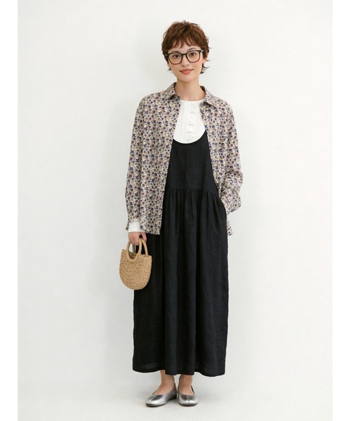 Sew loop(ソーループ)の「綿100%花柄プリント長袖ブラウス(シャツ/ブラウス・レディース・ベージュ系その他・M/L)」の11枚目の写真