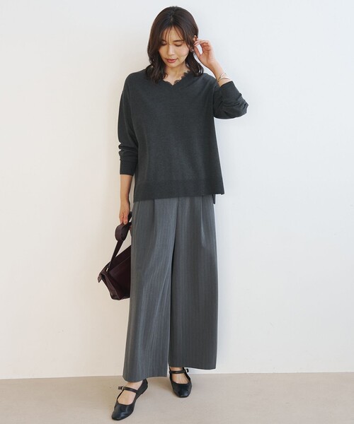 UNFILO(アンフィーロ)の「スタメンワイドパンツ(その他パンツ・レディース・グレー系1/黄土色系/ブラック系・SMALL/MEDIUM/LARGE)」の14枚目の写真