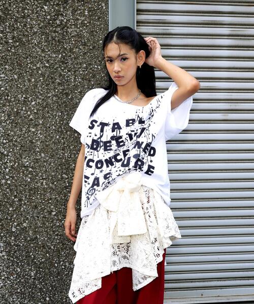 L.H.P(エルエイチピー)の「DeEVA/ディーヴァ/asymmetrycal skirt plaidpattern(スカート・レディース・ホワイト・F)」の2枚目の写真