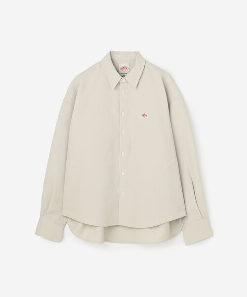 Bshop（ビショップ）の「DANTON | カルゼ レギュラーカラー長袖シャツ WOMEN（シャツ/ブラウス・レディース・グレイッシュベージュ/マスタード・36）」の3枚目の写真