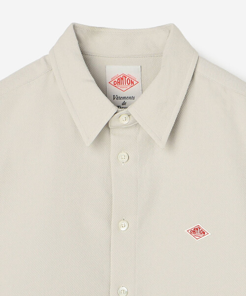 Bshop（ビショップ）の「DANTON | カルゼ レギュラーカラー長袖シャツ WOMEN（シャツ/ブラウス・レディース・グレイッシュベージュ/マスタード・36）」の5枚目の写真