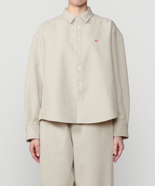 Bshop（ビショップ）の「DANTON | カルゼ レギュラーカラー長袖シャツ WOMEN（シャツ/ブラウス・レディース・グレイッシュベージュ/マスタード・36）」の9枚目の写真