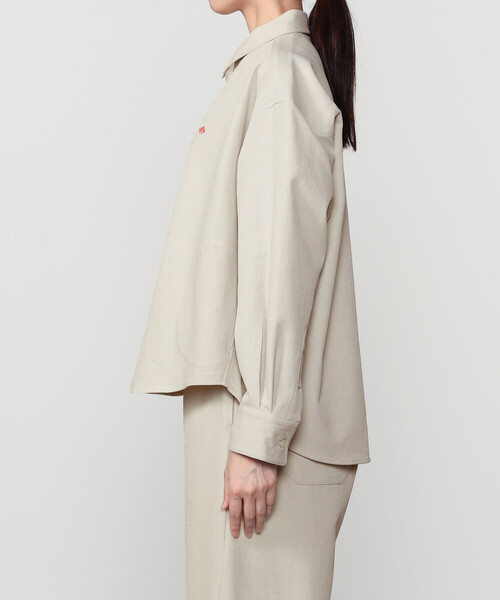 Bshop（ビショップ）の「DANTON | カルゼ レギュラーカラー長袖シャツ WOMEN（シャツ/ブラウス・レディース・グレイッシュベージュ/マスタード・36）」の10枚目の写真