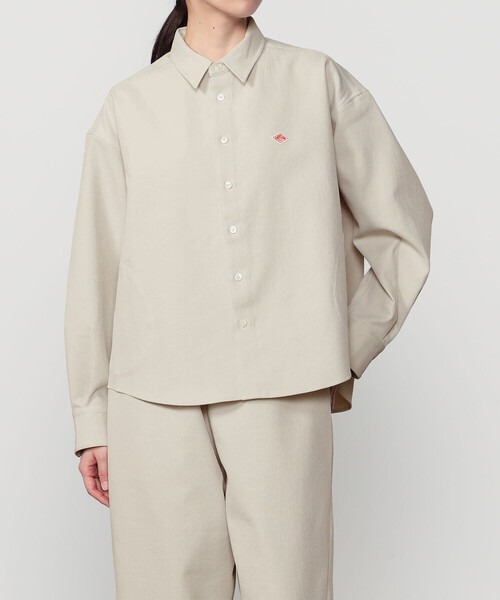 Bshop（ビショップ）の「DANTON | カルゼ レギュラーカラー長袖シャツ WOMEN（シャツ/ブラウス・レディース・グレイッシュベージュ/マスタード・36）」の12枚目の写真