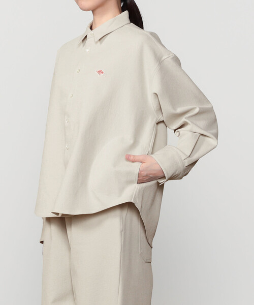 Bshop（ビショップ）の「DANTON | カルゼ レギュラーカラー長袖シャツ WOMEN（シャツ/ブラウス・レディース・グレイッシュベージュ/マスタード・36）」の13枚目の写真