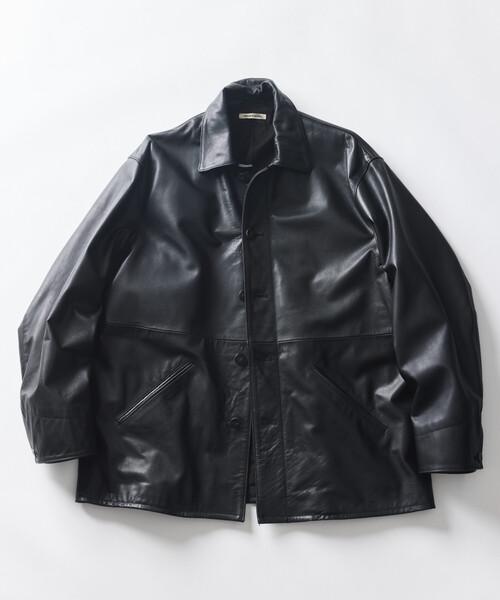 FREAK'S STORE(フリークスストア)の「カーフレザー カーコート/ハーフコート(ブルゾン・メンズ・ブラック・SMALL/MEDIUM/LARGE)」の9枚目の写真