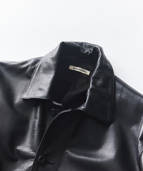 FREAK'S STORE(フリークスストア)の「カーフレザー カーコート/ハーフコート(ブルゾン・メンズ・ブラック・SMALL/MEDIUM/LARGE)」の8枚目の写真
