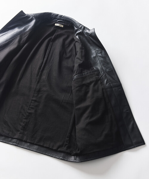 FREAK'S STORE(フリークスストア)の「カーフレザー カーコート/ハーフコート(ブルゾン・メンズ・ブラック・SMALL/MEDIUM/LARGE)」の4枚目の写真