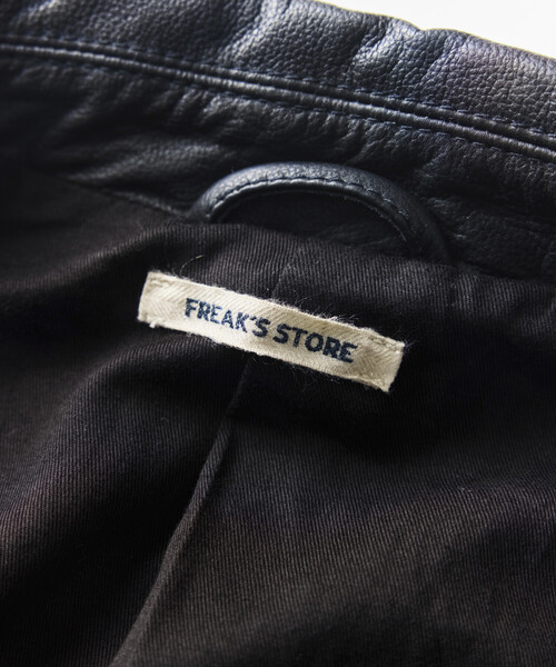 FREAK'S STORE(フリークスストア)の「カーフレザー カーコート/ハーフコート(ブルゾン・メンズ・ブラック・SMALL/MEDIUM/LARGE)」の3枚目の写真