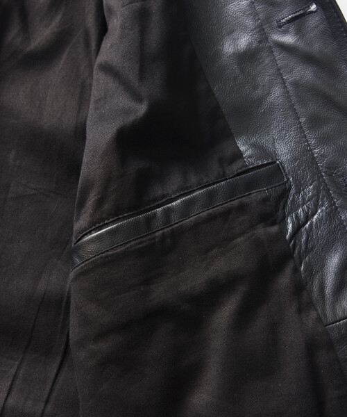 FREAK'S STORE(フリークスストア)の「カーフレザー カーコート/ハーフコート(ブルゾン・メンズ・ブラック・SMALL/MEDIUM/LARGE)」の2枚目の写真