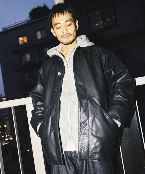 FREAK'S STORE(フリークスストア)の「カーフレザー カーコート/ハーフコート(ブルゾン・メンズ・ブラック・SMALL/MEDIUM/LARGE)」の15枚目の写真