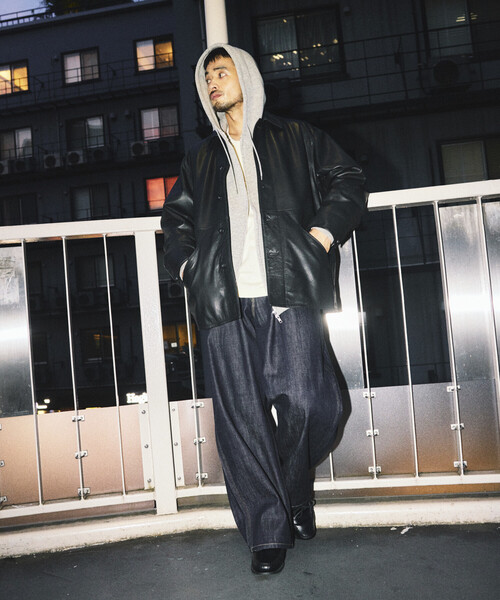 FREAK'S STORE(フリークスストア)の「カーフレザー カーコート/ハーフコート(ブルゾン・メンズ・ブラック・SMALL/MEDIUM/LARGE)」の11枚目の写真
