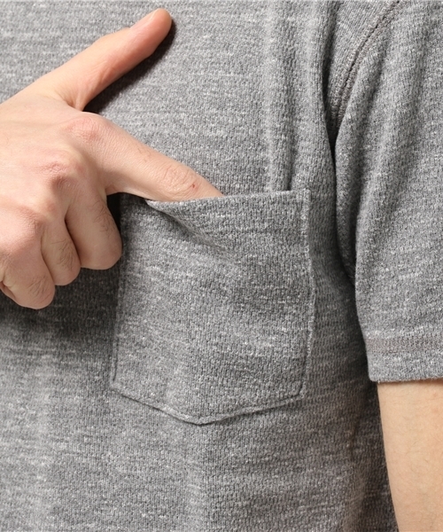 SHIPS(シップス)の「SA: Made in USA アメリカ製 サーマル Tシャツ(Tシャツ/カットソー・メンズ・ホワイト/グレー/カーキ/ネイビー・X-LARGE/SMALL/LARGE/MEDIUM)」の7枚目の写真