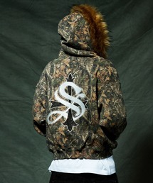 ジップフーディ|Tree Camo Faux Fur Cross Zip Hoodie|SUPPLIER