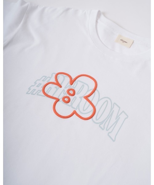 #Re:room（リルーム）の「ロゴビッグフラワープリントTシャツ（Tシャツ/カットソー・メンズ・ホワイト・S-M/M-L）」の9枚目の写真