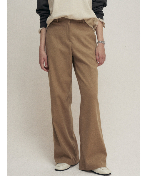 MALOUPE(マロップ)の「2180 ソフトワイドパンツ(ベージュ)(スラックス・レディース・その他・26/28/30)」の1枚目の写真