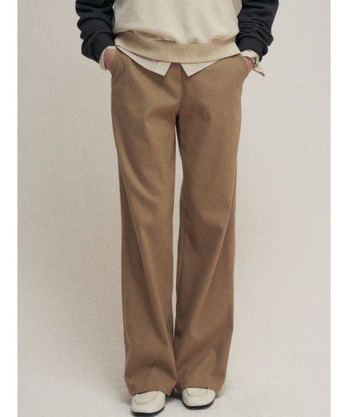 MALOUPE(マロップ)の「2180 ソフトワイドパンツ(ベージュ)(スラックス・レディース・その他・26/28/30)」の5枚目の写真