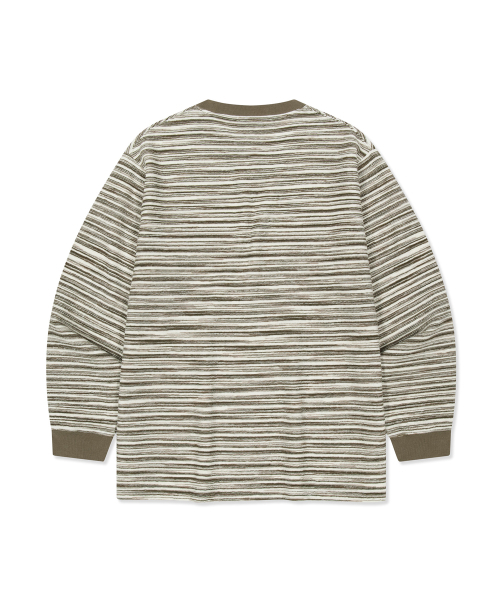BROWNBREATH（ブラウンブレス）の「タグストライプ ロングスリーブ（Tシャツ/カットソー・レディース・ベージュ/ブラック・SMALL/MEDIUM/LARGE/X-LARGE）」の4枚目の写真