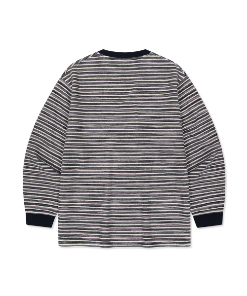 BROWNBREATH（ブラウンブレス）の「タグストライプ ロングスリーブ（Tシャツ/カットソー・レディース・ベージュ/ブラック・SMALL/MEDIUM/LARGE/X-LARGE）」の6枚目の写真