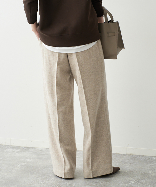 Spick & Span(スピックアンドスパン)の「《手洗い可 / 》ウォッシャブルツイードイージーパンツ(その他パンツ・レディース・アイボリー/ベージュ/チャコールグレー・38/36)」の18枚目の写真