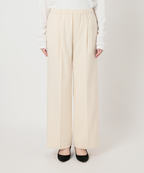 Spick & Span(スピックアンドスパン)の「《手洗い可 / 》ウォッシャブルツイードイージーパンツ(その他パンツ・レディース・アイボリー/ベージュ/チャコールグレー・38/36)」の8枚目の写真