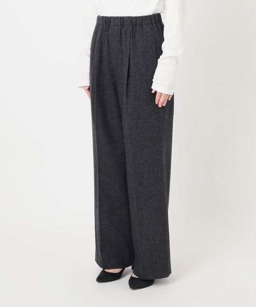 Spick & Span(スピックアンドスパン)の「《手洗い可 / 》ウォッシャブルツイードイージーパンツ(その他パンツ・レディース・アイボリー/ベージュ/チャコールグレー・38/36)」の5枚目の写真