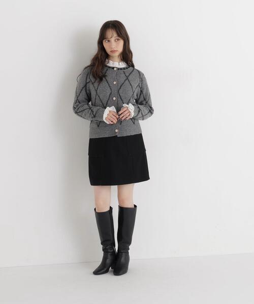 NATURAL BEAUTY BASIC(ナチュラルビューティーベーシック)の「〈ちょうどいい服〉大人がはけるミニスカート(スカート・レディース・グレー系その他/ブラック/ベージュ・SMALL/MEDIUM)」の5枚目の写真