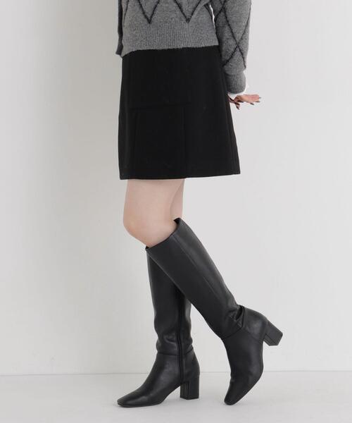 NATURAL BEAUTY BASIC(ナチュラルビューティーベーシック)の「〈ちょうどいい服〉大人がはけるミニスカート(スカート・レディース・グレー系その他/ブラック/ベージュ・SMALL/MEDIUM)」の6枚目の写真