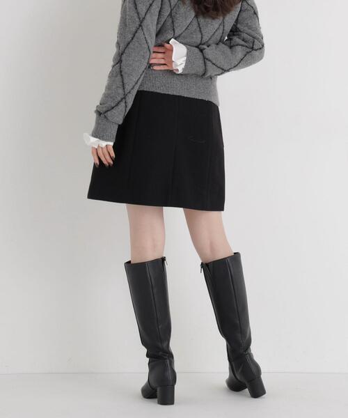 NATURAL BEAUTY BASIC(ナチュラルビューティーベーシック)の「〈ちょうどいい服〉大人がはけるミニスカート(スカート・レディース・グレー系その他/ブラック/ベージュ・SMALL/MEDIUM)」の7枚目の写真