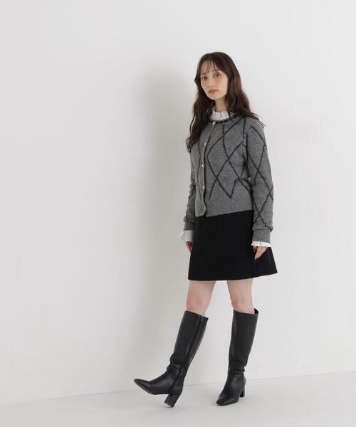 NATURAL BEAUTY BASIC(ナチュラルビューティーベーシック)の「〈ちょうどいい服〉大人がはけるミニスカート(スカート・レディース・グレー系その他/ブラック/ベージュ・SMALL/MEDIUM)」の8枚目の写真