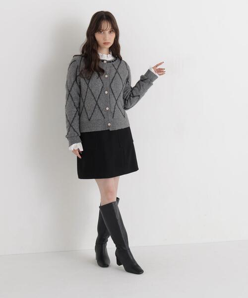NATURAL BEAUTY BASIC(ナチュラルビューティーベーシック)の「〈ちょうどいい服〉大人がはけるミニスカート(スカート・レディース・グレー系その他/ブラック/ベージュ・SMALL/MEDIUM)」の9枚目の写真