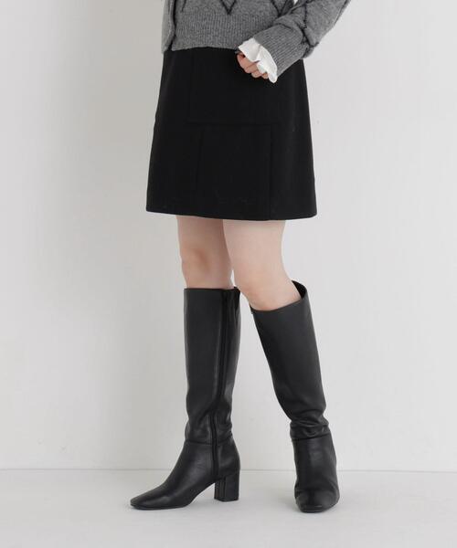 NATURAL BEAUTY BASIC(ナチュラルビューティーベーシック)の「〈ちょうどいい服〉大人がはけるミニスカート(スカート・レディース・グレー系その他/ブラック/ベージュ・SMALL/MEDIUM)」の10枚目の写真