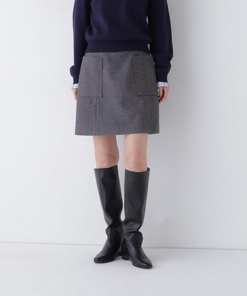NATURAL BEAUTY BASIC(ナチュラルビューティーベーシック)の「〈ちょうどいい服〉大人がはけるミニスカート(スカート・レディース・グレー系その他/ブラック/ベージュ・SMALL/MEDIUM)」の14枚目の写真
