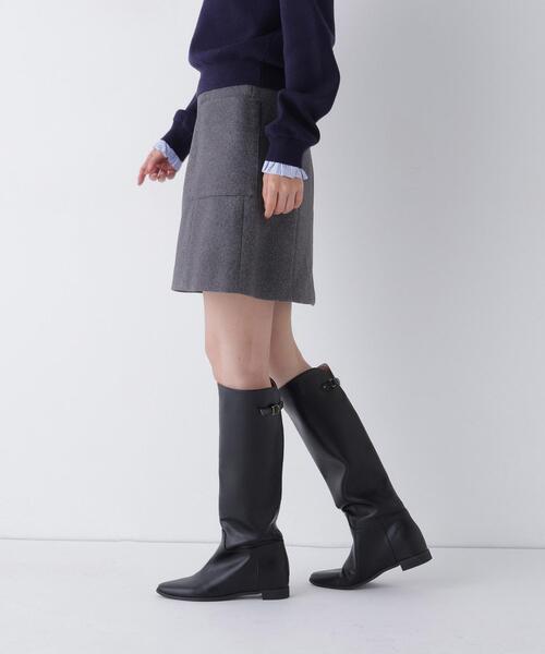 NATURAL BEAUTY BASIC(ナチュラルビューティーベーシック)の「〈ちょうどいい服〉大人がはけるミニスカート(スカート・レディース・グレー系その他/ブラック/ベージュ・SMALL/MEDIUM)」の16枚目の写真