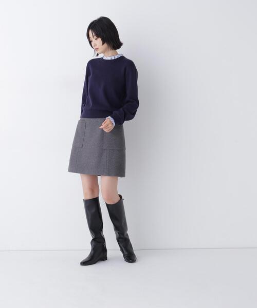 NATURAL BEAUTY BASIC(ナチュラルビューティーベーシック)の「〈ちょうどいい服〉大人がはけるミニスカート(スカート・レディース・グレー系その他/ブラック/ベージュ・SMALL/MEDIUM)」の18枚目の写真